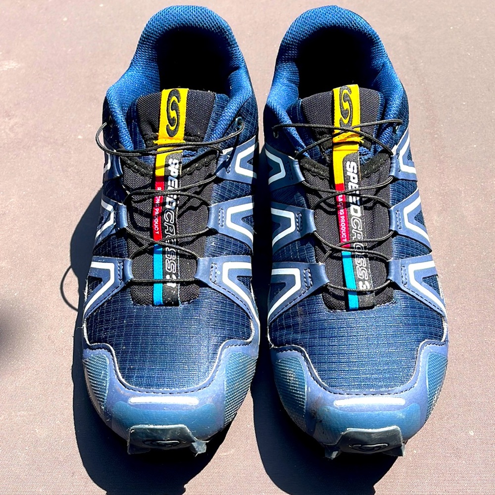 They’re too small.  As nice pair of lightly worn trail shoes.